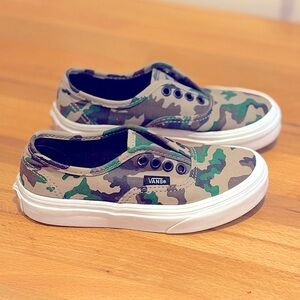 Vans Brown Green Camo Low Top Lace Up Sneakersers Unisex